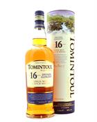 Tomintoul 16 år "The Gentle Dram" Speyside Glenlivet Single Malt Scotch Whisky 100 cl 40%