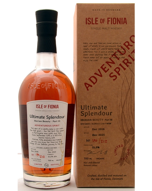 Ultimate Splendour Adventurous Spirit Nyborg Distilery Organic Single Malt Danish Whisky 51%