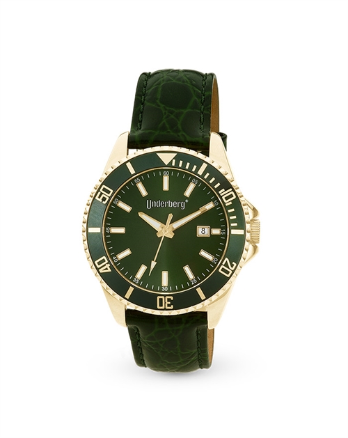 Underberg Herre Ur i Forgyldt Stål