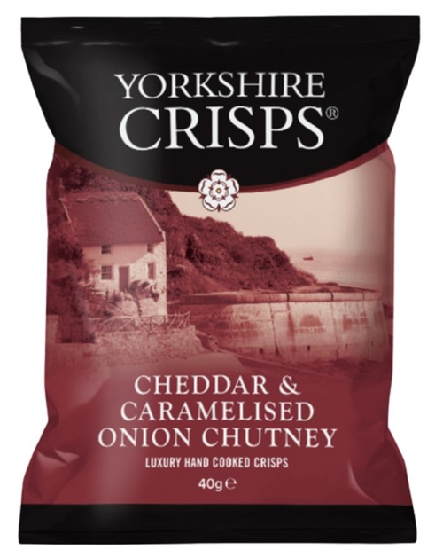 Yorkshire Crisps Cheddar and Caramelised Onion Chutney Chips 40g