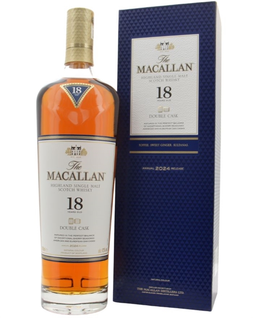 Macallan 18 år Double Cask 2024 Single Speyside Malt Whisky 70 cl 43%