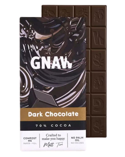 Gnaw Chokolade Dark Chocolate 80g