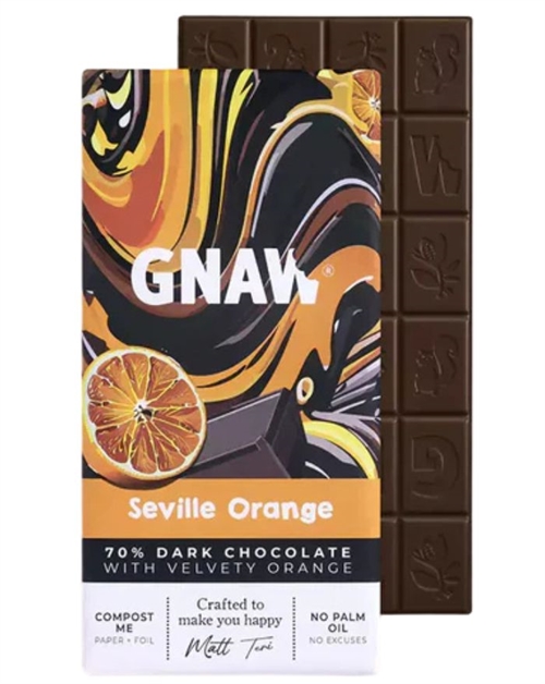 Gnaw Chokolade Dark Chocolate Seville Orange 80g