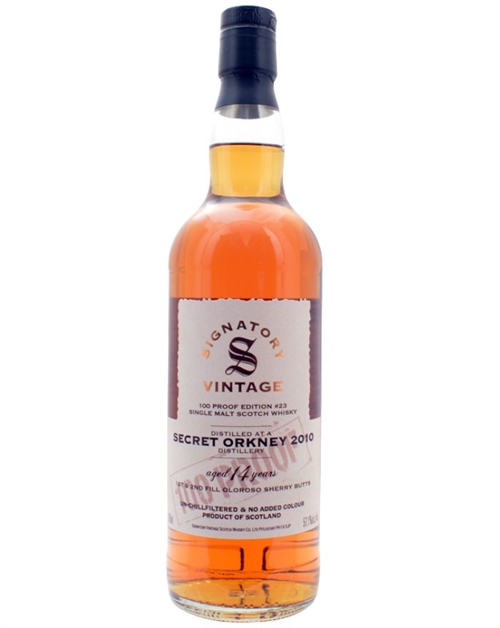 Secret Orkney (HP) 2010/2024 Signatory Vintage 14 år 100 Proof Edition #23 Single Malt Scotch Whisky 70 cl 57,1%