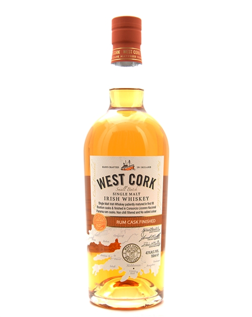 Køb West Cork Rum Cask Finished Whiskey » Fri Fragt*