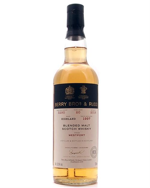 Westport 1997/2018 Berry Bros 20 år Blended Malt Scotch Whisky 70 cl 52%