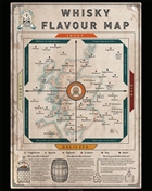 Whisky Flavour Map 42x59,4 cm Plakat A2
