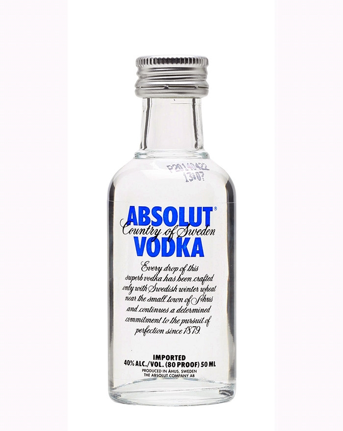 Absolut Vodka Miniflaske 5 cl Premium Swedish Vodka
