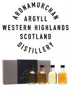 Ardnamurchan First AD 2020 Miniature Box 4 x 5 cl Single Malt Whisky 46,8% til 59,5%