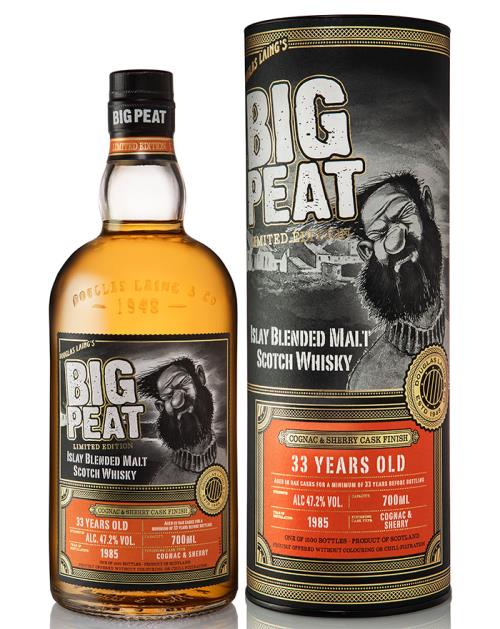 Big Peat 33 år Cognac & Sherry lagret på vej til DK