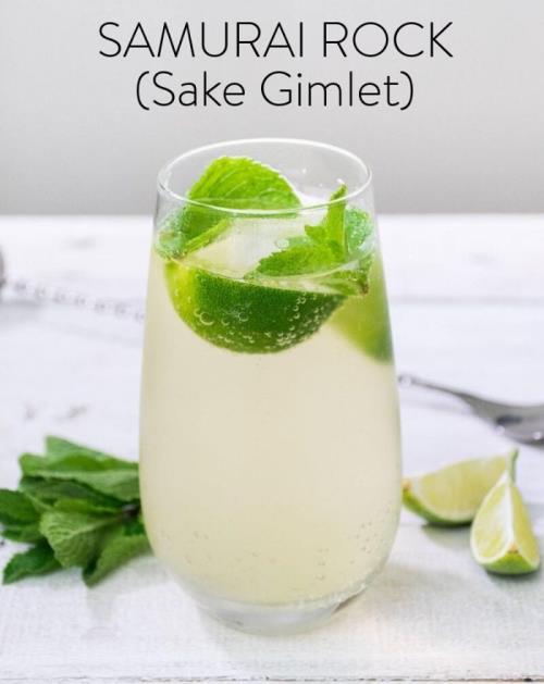 Samurai Rock (Sake Gimlet)