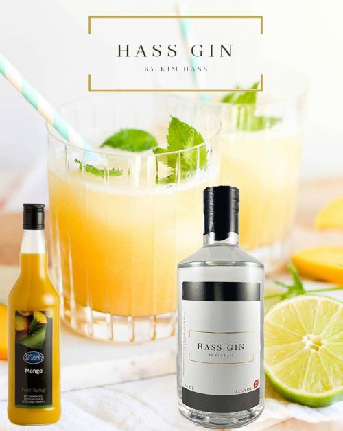 Gin Hass Opskrift med mango - cocktail opfundet af Kim Hass Gin