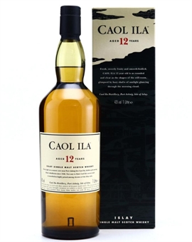 Caol Ila 12 år Old Version 1 liter ældre flaskedesign gul banderole