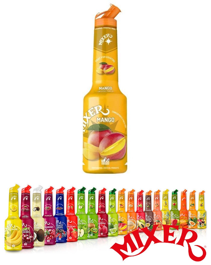 Super lækker frugtpuré fra firmaet MIXER i 100 cl flaske