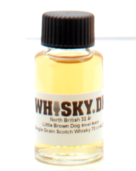 Sample 3 cl North British 32 år Little Brown Dog Small Batch Single Grain Scotch Whisky 70 cl 44,2%