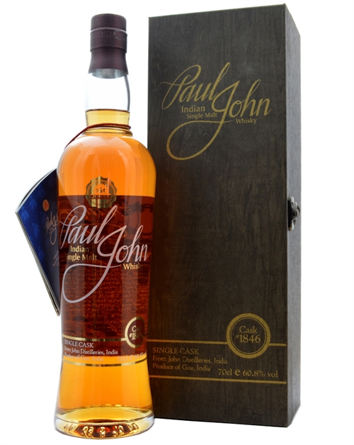 Paul John Single Cask 1846 Indisk Single Malt Whisky Indien 60,8%