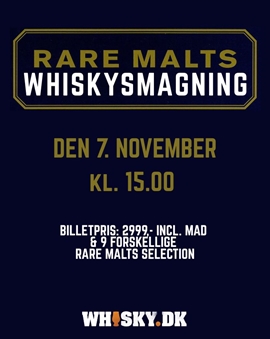 Rare Malts Selection Whiskysmagning Lørdag d. 7. november 2026 kl.15.00 MEDBRING ORDREKOPI