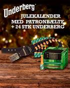 Underberg julekalender + læderbælte Miniature Bitter 24x2 cl 44%