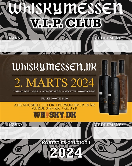 Medlemskab af Whiskymessen VIP CLUB 2024 INKL Entrebillet